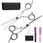 Kit de ciseaux de coiffure, coupe et effilage, avec étui