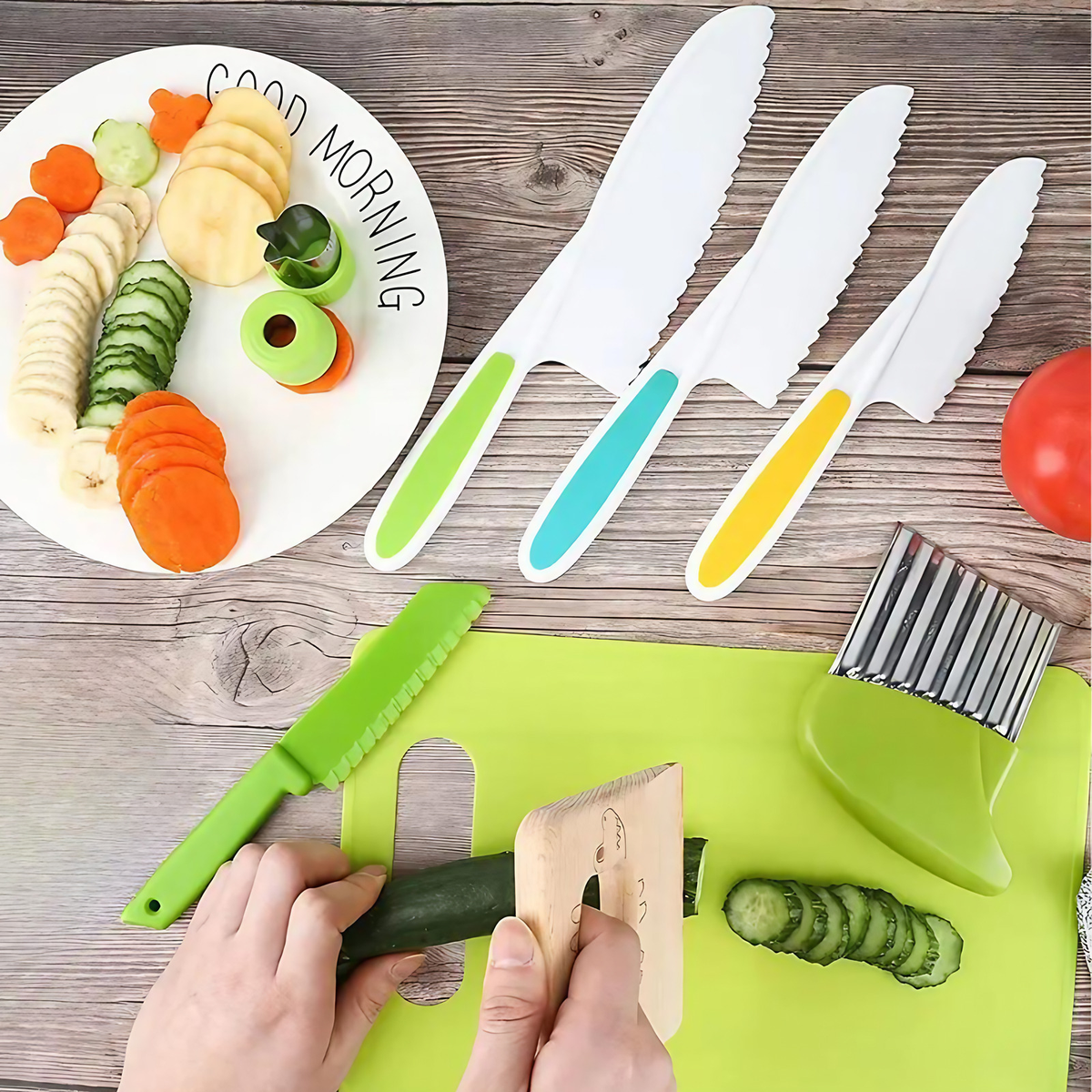 Ustensiles de cuisine pour enfant, couteau motif crocodile