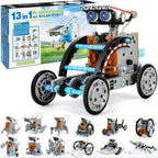 Kit robot solaire 13 en 1 à construire, dès 8 ans, gris