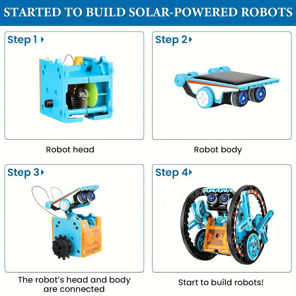 Kit robot solaire 13 en 1 à construire, dès 8 ans