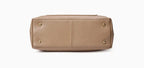 Sac à main femme en cuir, deux compartiments, beige ou gris