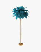 Lampadaire en plumes forme palmier, avec plateau, 115 ou 160 cm