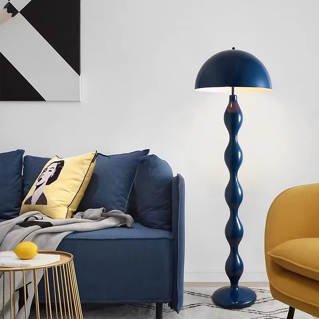 Lampadaire en métal style scandinave, 150 cm, cinq coloris, bleu