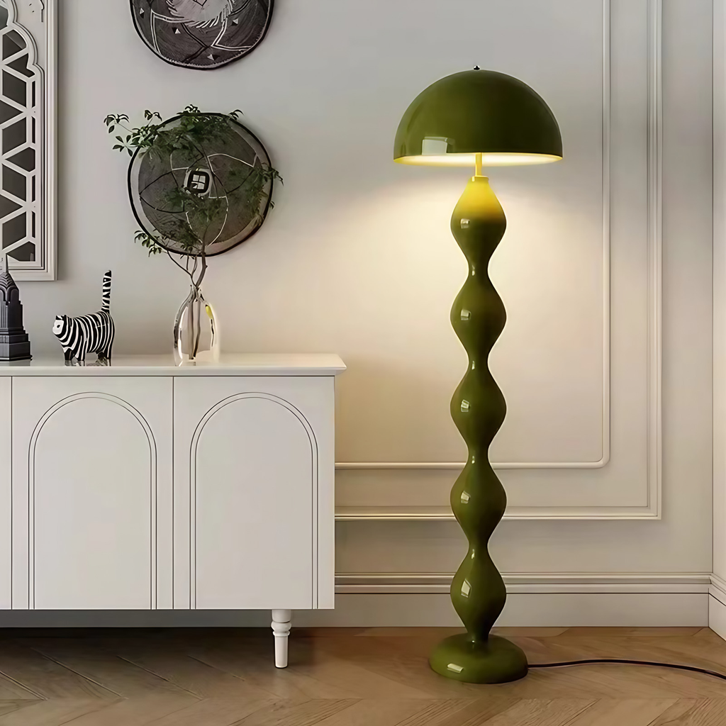 Lampadaire en métal style scandinave, 150 cm, cinq coloris, vert clair