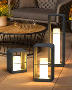 Lampadaire solaire extérieur noir, IP65, trois hauteurs