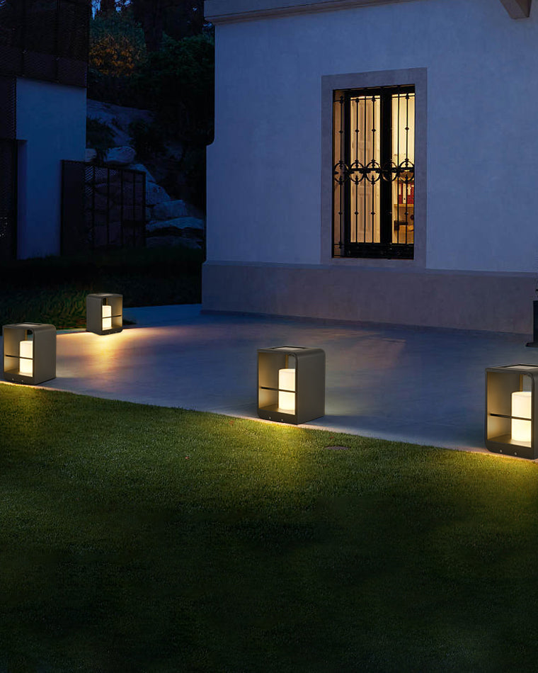 Lampadaire solaire extérieur noir, IP65, trois hauteurs