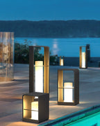 Lampadaire solaire extérieur noir, IP65, trois hauteurs