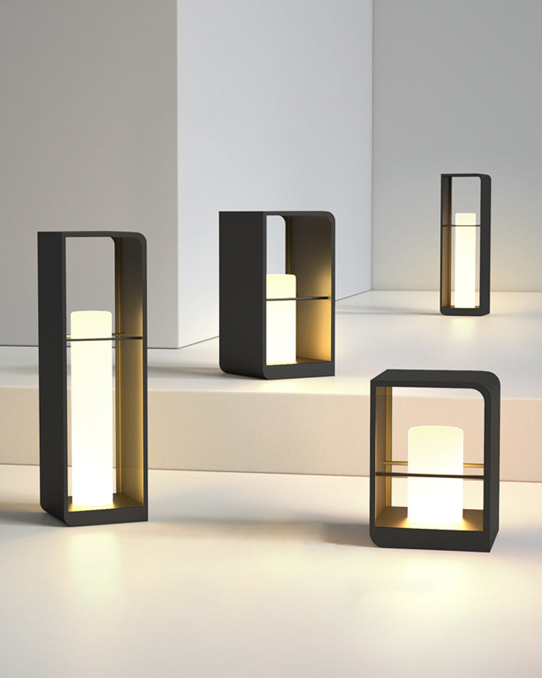 Lampadaire solaire extérieur noir, IP65, trois hauteurs
