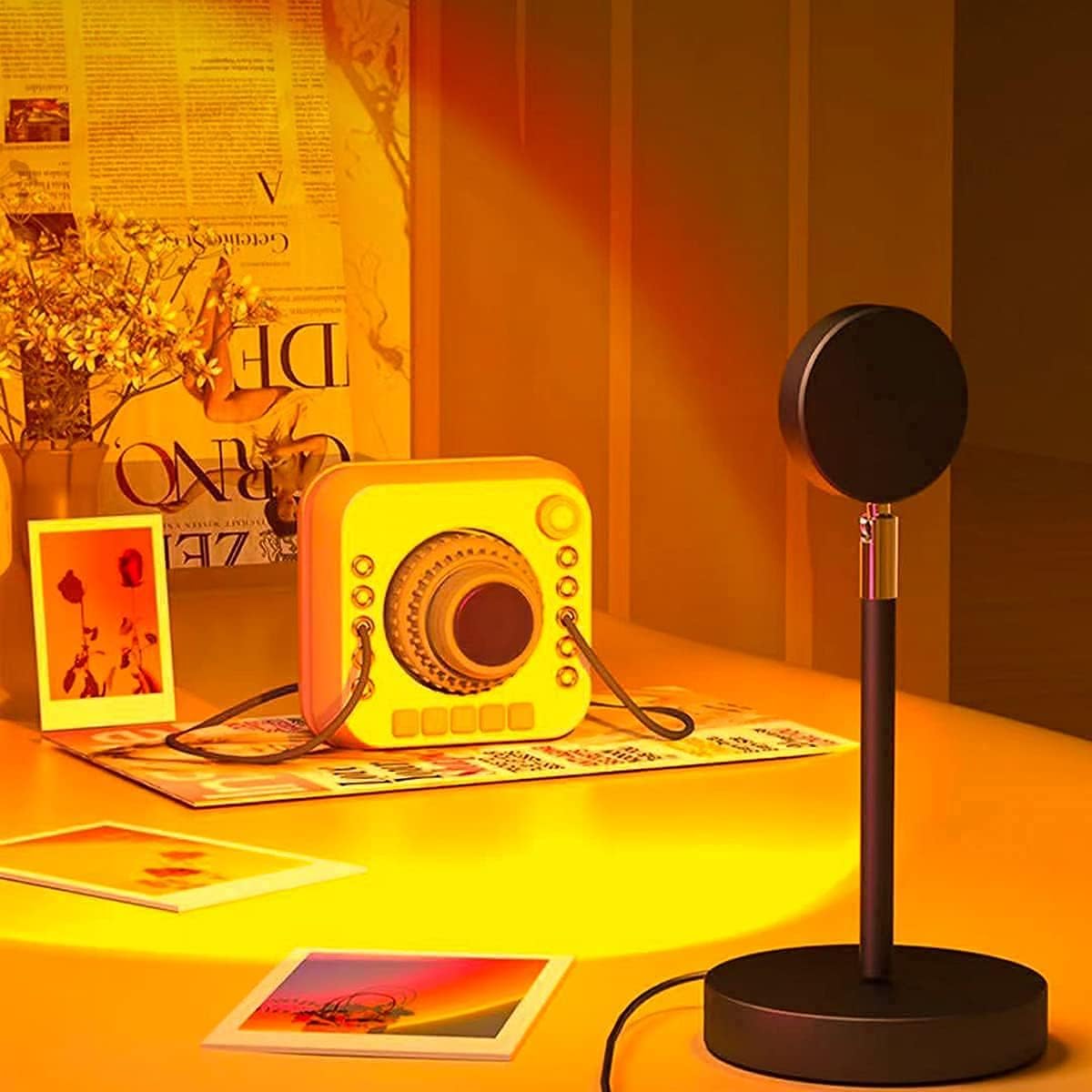 Lampe d'ambiance effet coucher de soleil, angle réglable