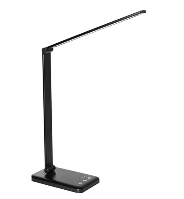 Lampe de bureau LED à bras flexible avec port de charge USB