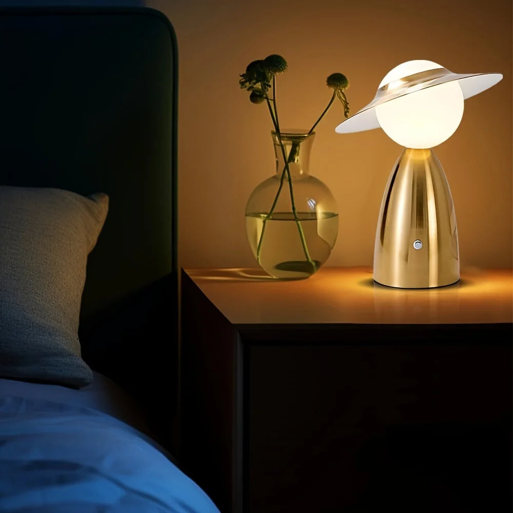 Lampe LED tactile avec chargeur de téléphone sans fil intégré