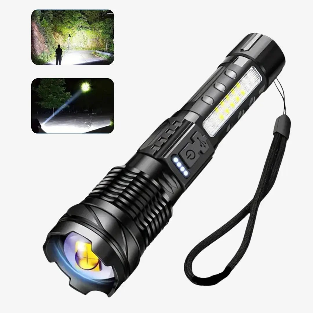 Lampe torche LED rechargeable 5000 lumens, aluminium, IP64