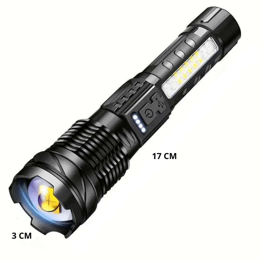 Lampe torche LED rechargeable 5000 lumens, aluminium, IP64