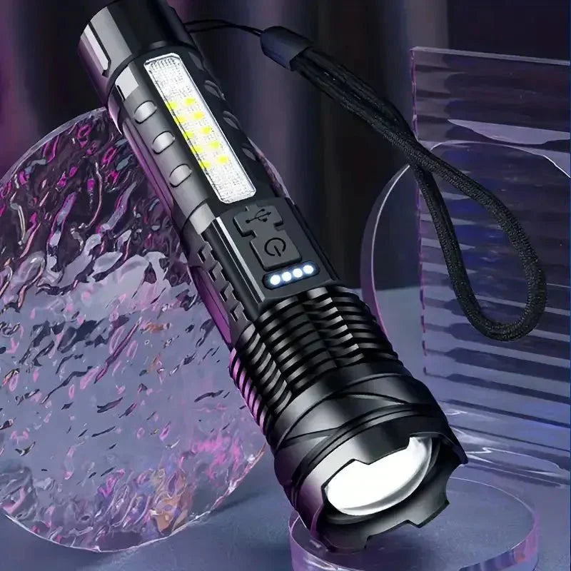 Lampe torche LED rechargeable 5000 lumens, aluminium, IP64