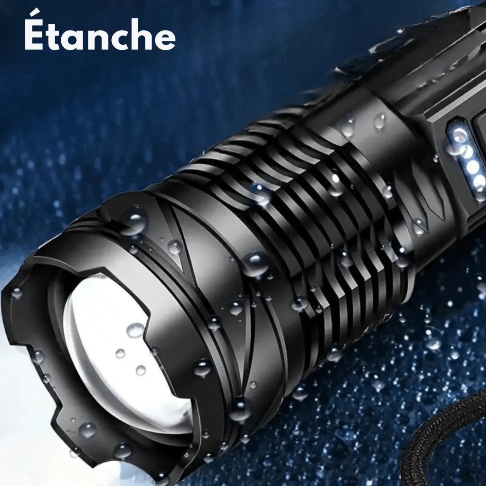 Lampe torche LED rechargeable 5000 lumens, aluminium, IP64