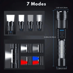Lampe torche LED rechargeable 5000 lumens, aluminium, IP64