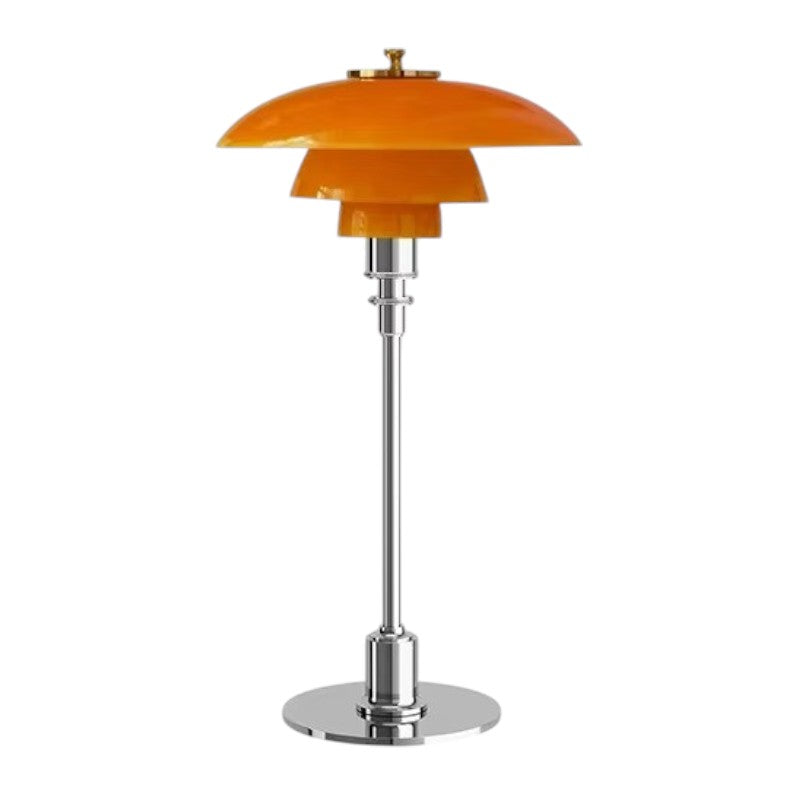 Lampe de table scandinave LED à variateur, quatre coloris, ambre et argenté