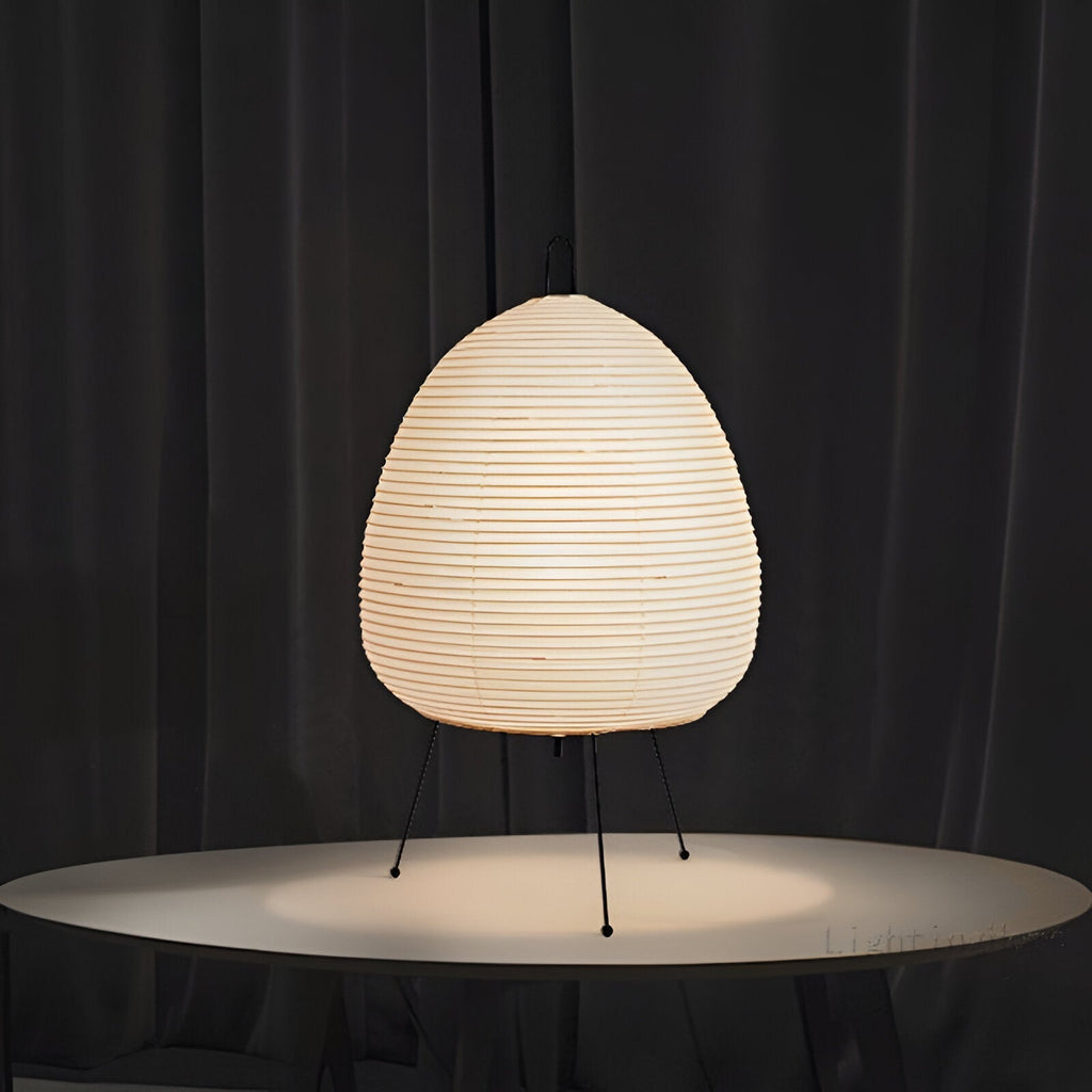 Lampe à poser en papier de riz imprimé, esprit japonais, 47 x 28 cm