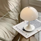Lampe de table LED rechargeable en métal et verre, intensité réglable