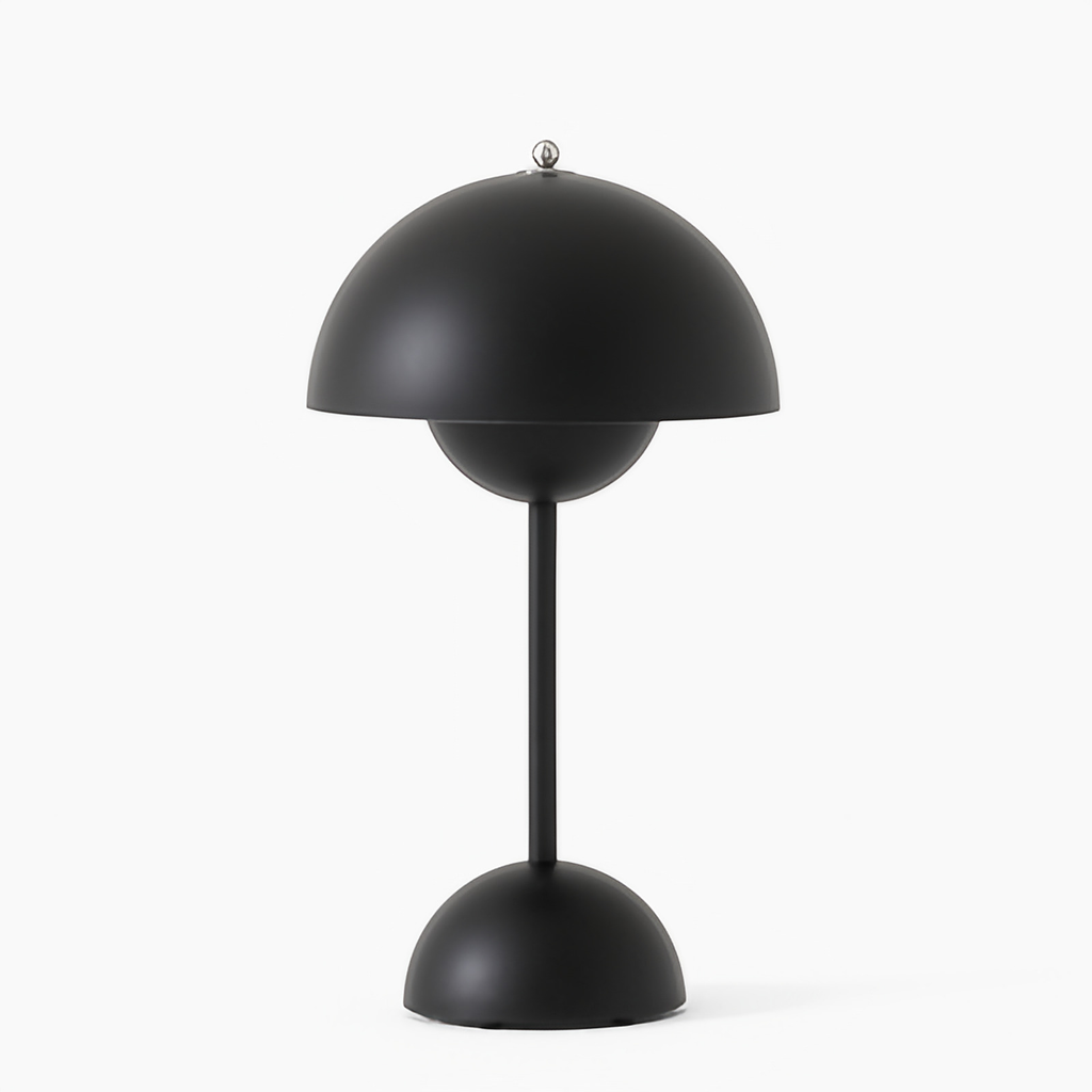 Lampe de table sans fil rechargeable, LED 3W, 30 cm, sept coloris, noir