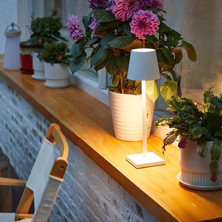 Lampe de table LED sans fil en aluminium, batterie 5200 mAh