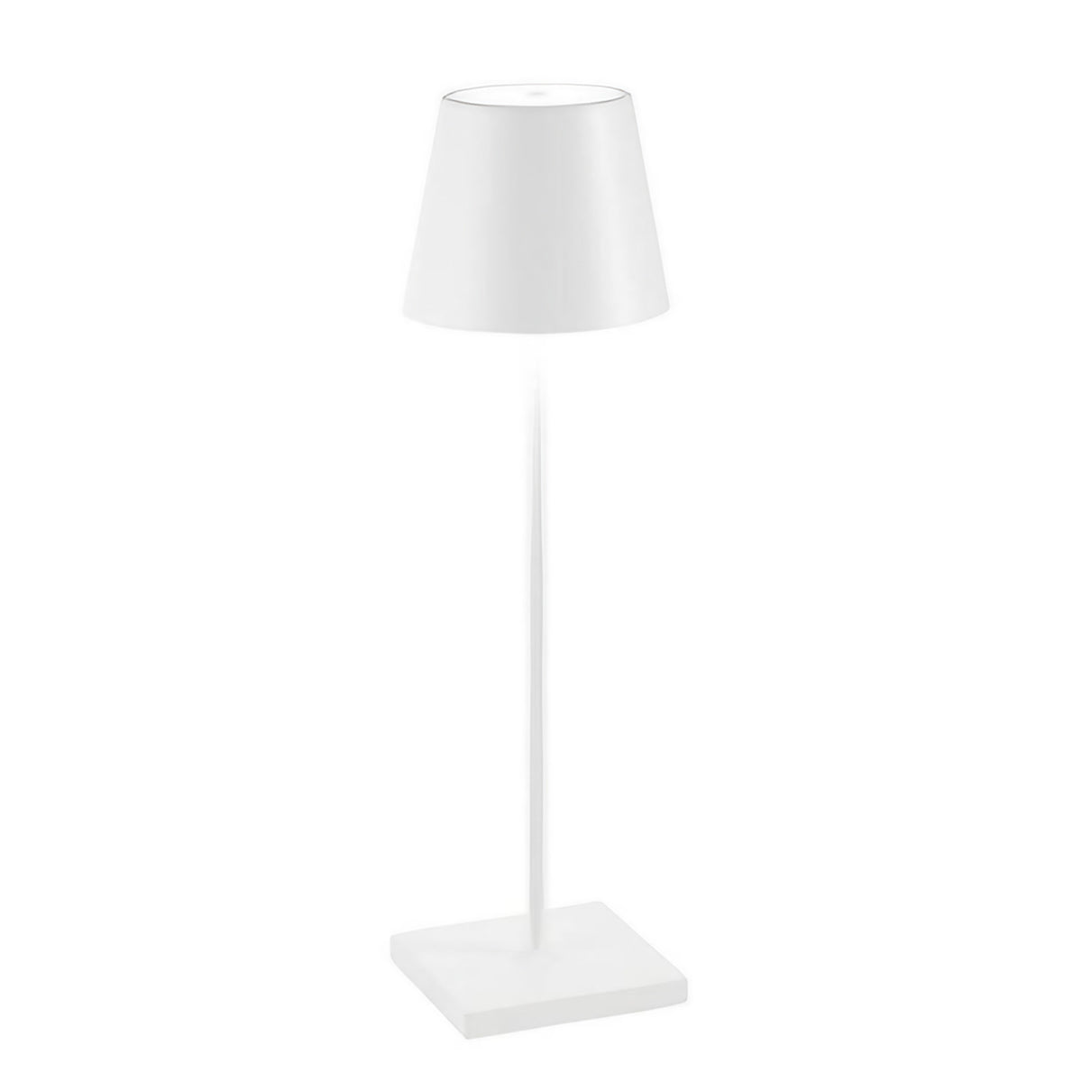 Lampe de table LED sans fil en aluminium, batterie 5200 mAh, blanc