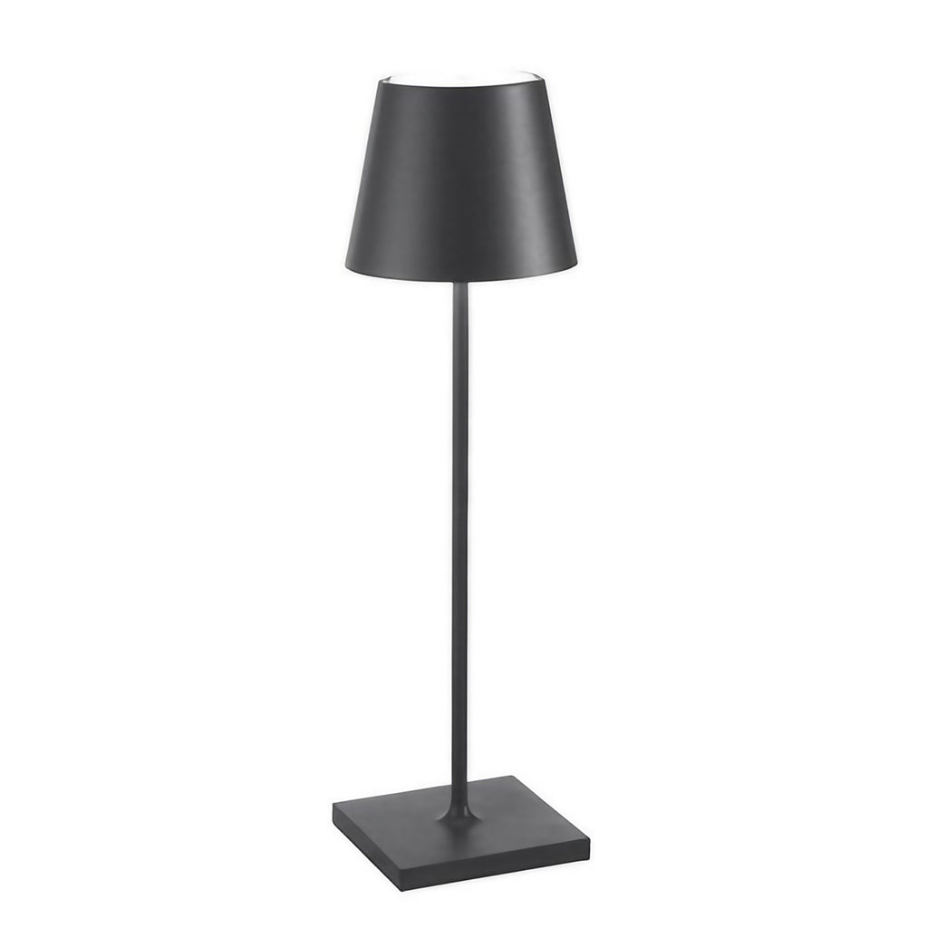 Lampe de table LED sans fil en aluminium, batterie 5200 mAh, noir