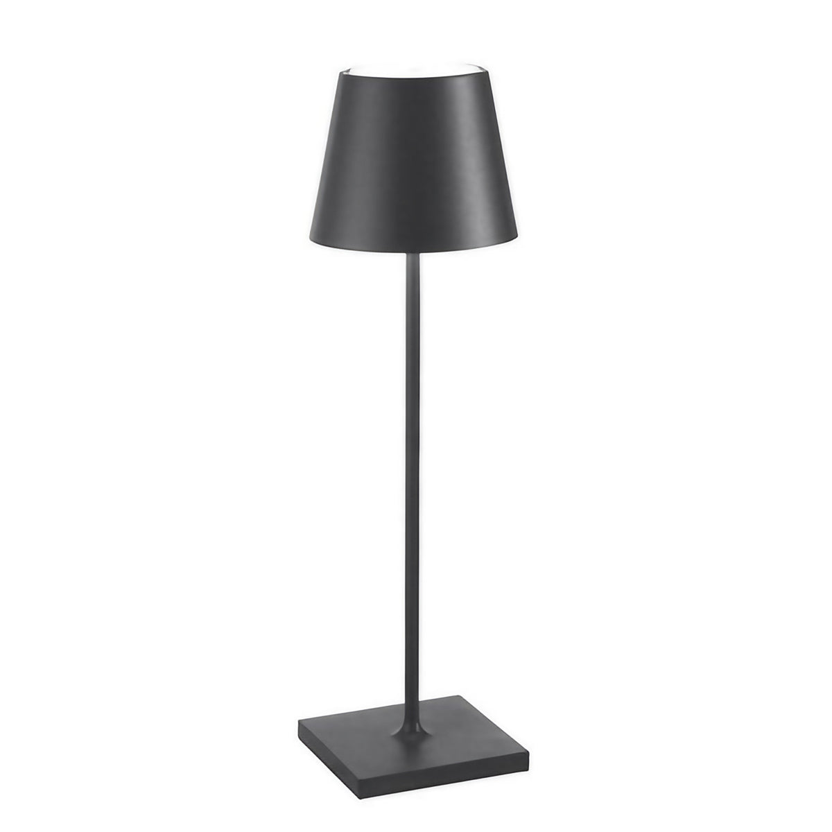 Lampe de table LED sans fil en aluminium, batterie 5200 mAh, noir