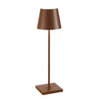 Lampe de table LED sans fil en aluminium, batterie 5200 mAh, brun
