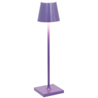 Lampe de table LED sans fil en aluminium, batterie 5200 mAh, violet