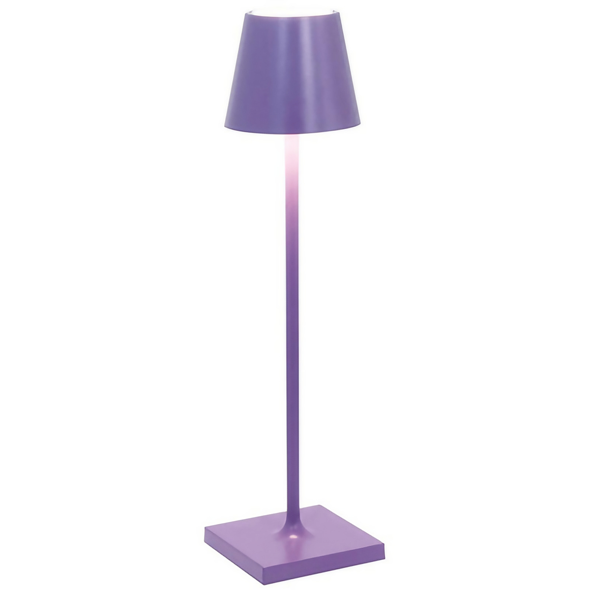 Lampe de table LED sans fil en aluminium, batterie 5200 mAh, violet