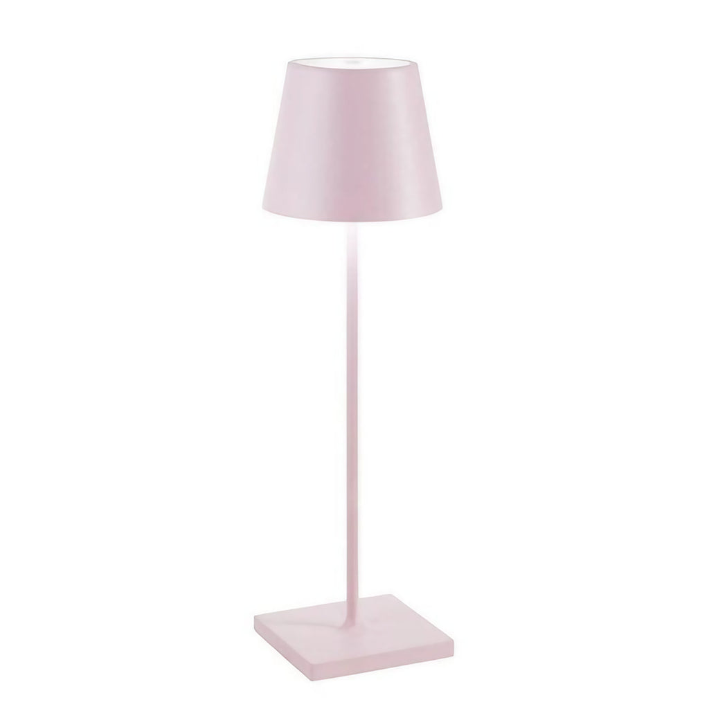 Lampe de table LED sans fil en aluminium, batterie 5200 mAh, rose