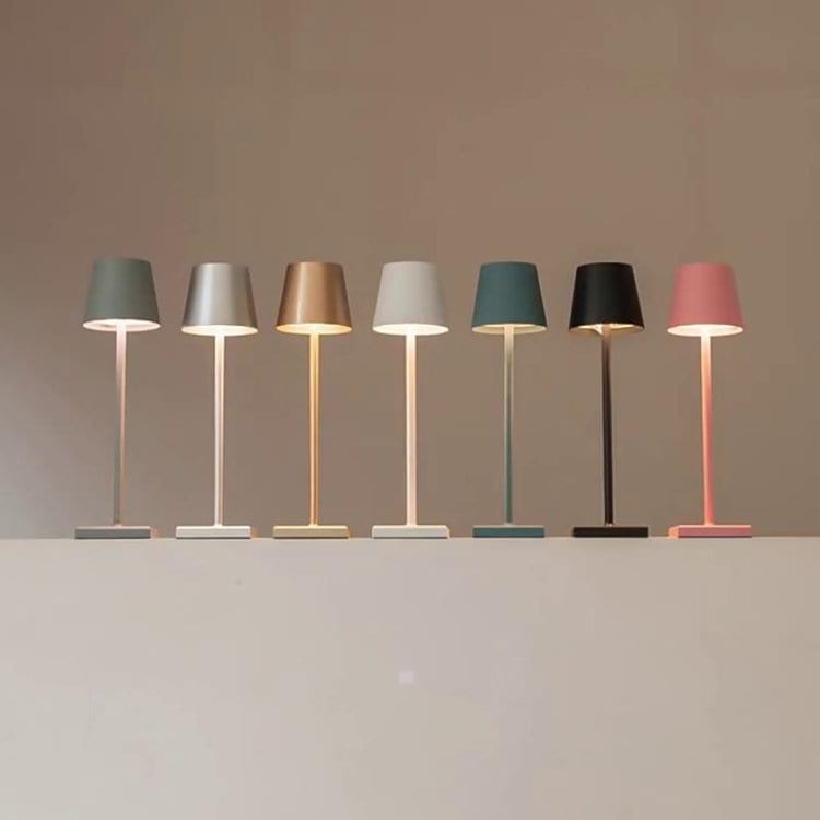 Lampe de table LED sans fil en aluminium, batterie 5200 mAh