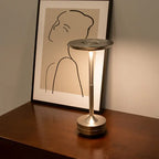 Lampe de table sans fil tactile dorée, étanche IP66