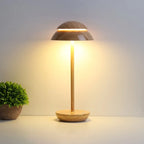 Lampe de table scandinave en aluminium, batterie 4000 mAh, bois