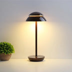 Lampe de table scandinave en aluminium, batterie 4000 mAh, noyer