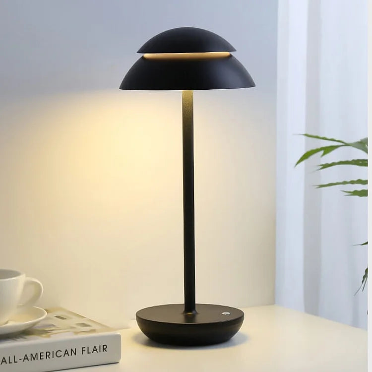 Lampe de table scandinave en aluminium, batterie 4000 mAh, noir