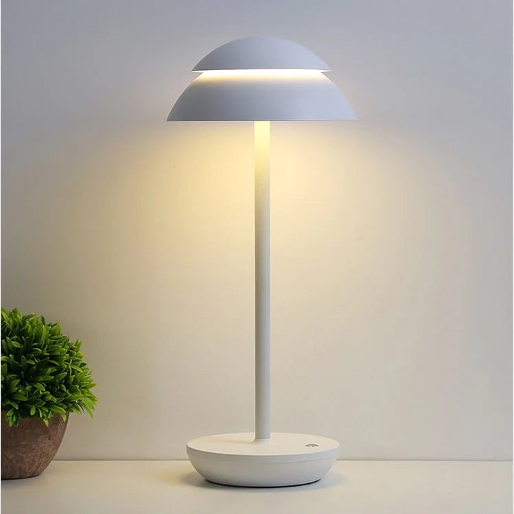 Lampe de table scandinave en aluminium, batterie 4000 mAh, blanc