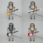 Lampe de table robot guitariste, intensité réglable