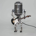 Lampe de table robot guitariste, intensité réglable, noir