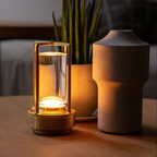 Petite lampe sans fil en aluminium, 17,5 cm, doré, argenté ou noir