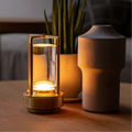 Petite lampe sans fil en aluminium, 17,5 cm, doré, argenté ou noir, doré
