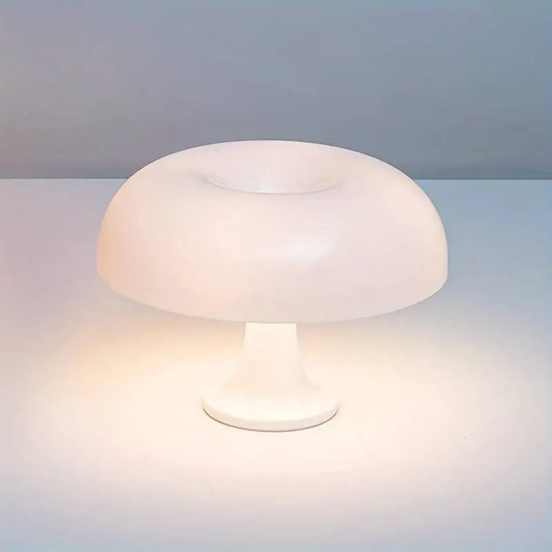 Lampe de table vintage en verre, orange ou blanc