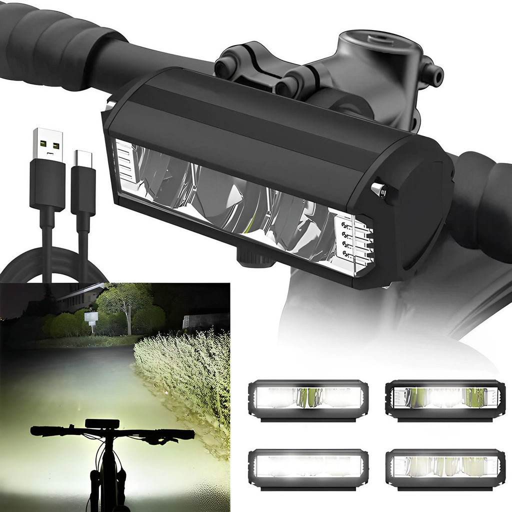 Lampe de vélo LED à plusieurs modes, boîtier résistant à l'eau