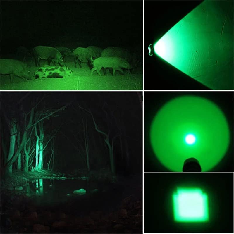 Lampe frontale LED rechargeable, lumière blanche, rouge et verte