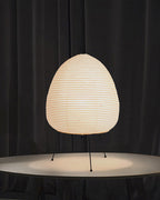 Lampe lanterne en papier de riz sur trépied en métal, 43 cm