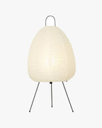 Lampe lanterne en papier de riz sur trépied en métal, 43 cm