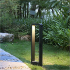 Borne lumineuse LED de jardin noire, 30 ou 60 cm de haut