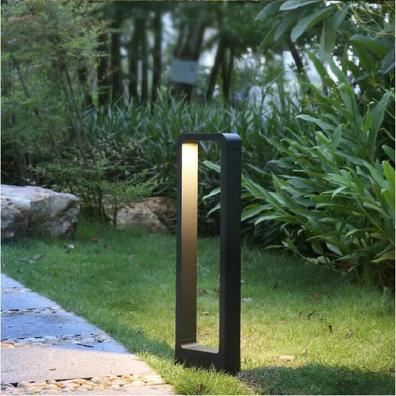 Borne lumineuse LED de jardin noire, 30 ou 60 cm de haut