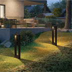 Borne lumineuse LED de jardin noire, 30 ou 60 cm de haut